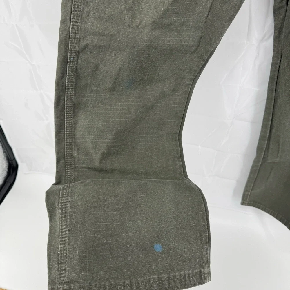 Men's‎ Olive Wrangler Ripstop Cargo Pants Drab Vintage Military Style 31x29